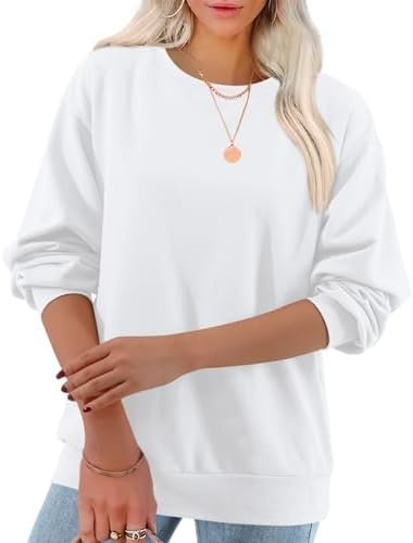 Womens Sweatshirts Loose Long Sleeve Pullover Tops