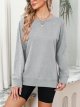 Womens Sweatshirts Cotton Crew Neck Casual Long Sleeve Pullover Tops