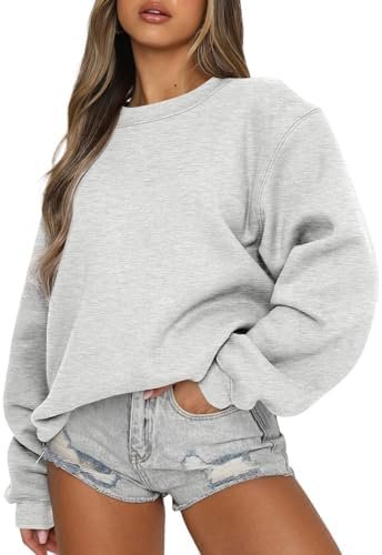 Womens Sweatshirts Crew Neck Oversized Hoodies Fall Pullover Sweater Teen Girls Cute Casual Outfits Clothes