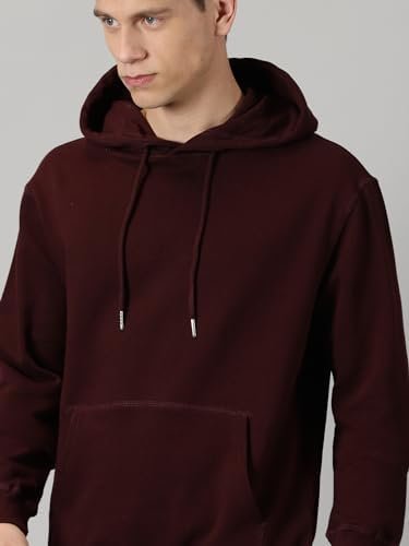 100% Cotton Hoodie For Men, Warm Pullover Hoodies Regular Fit Heavyweight Hooded Sweatshirts