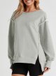 Womens Oversized Reverse Seam Sweatshirt Casual Long Sleeve Lightweight Pullover Tops Loose Sweatshirts