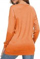 Womens Sweatshirt Long Sleeve Striped Pullover side split Tops