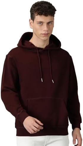 100% Cotton Hoodie For Men, Warm Pullover Hoodies Regular Fit Heavyweight Hooded Sweatshirts