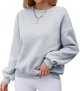 Women's Crew Neck Sweatshirt Oversized Pullover Casual Long Sleeve Loose Fit Top Shirt Fashion Fall Clothes