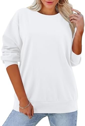 Womens Sweatshirts Loose Long Sleeve Pullover Tops