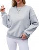 Women's Crew Neck Sweatshirt Oversized Pullover Casual Long Sleeve Loose Fit Top Shirt Fashion Fall Clothes