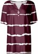 Womens Tops Neck Buttons Sexy Shirts Short Sleeve Dressy Blouses Geometric Print Women Dressy Long Sleeve Blouses