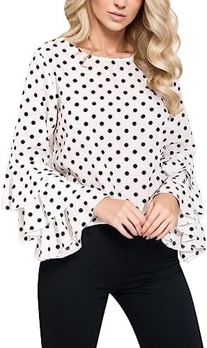 Blouse Casual Sleeve Ladies Fashion Dot Polka Loose Tops Shirt Women's Women's Blouse Shirts Pack Women