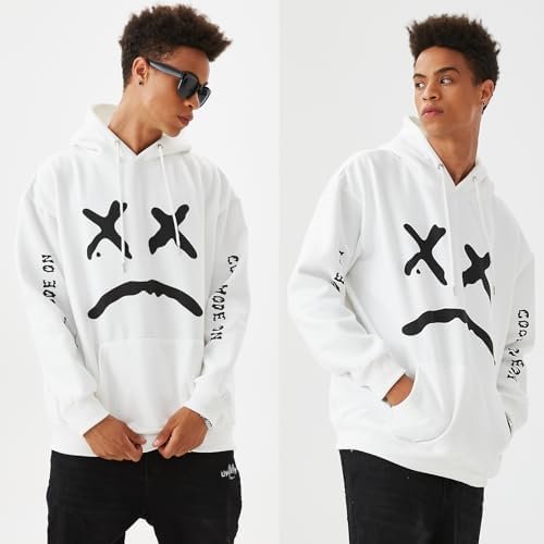 Men's Pullover Hoodie Sweatshirts Cotton Graphic Casual Streetwear