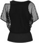 Women 80s T Shirts Neon Fishnet Mesh Top Off Shoulder Tops for Women Formal Blouse