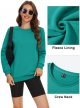 Women's Lined Sweatshirt Cotton Pullover Fall Casual Long Sleeve Warm Tops